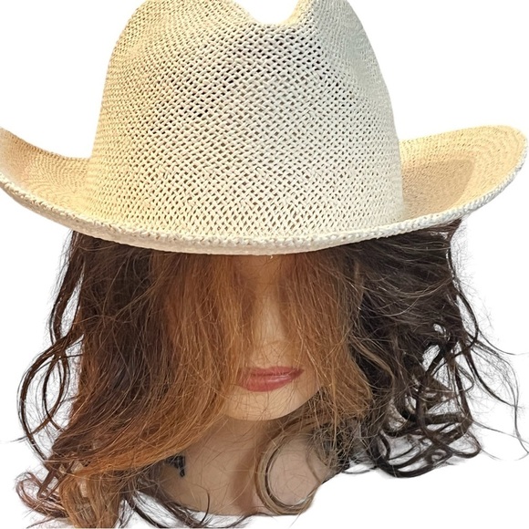 Lyle & Scott cowboy hat cowboy rafia straw hat Made in USA Unisex - Picture 2 of 9